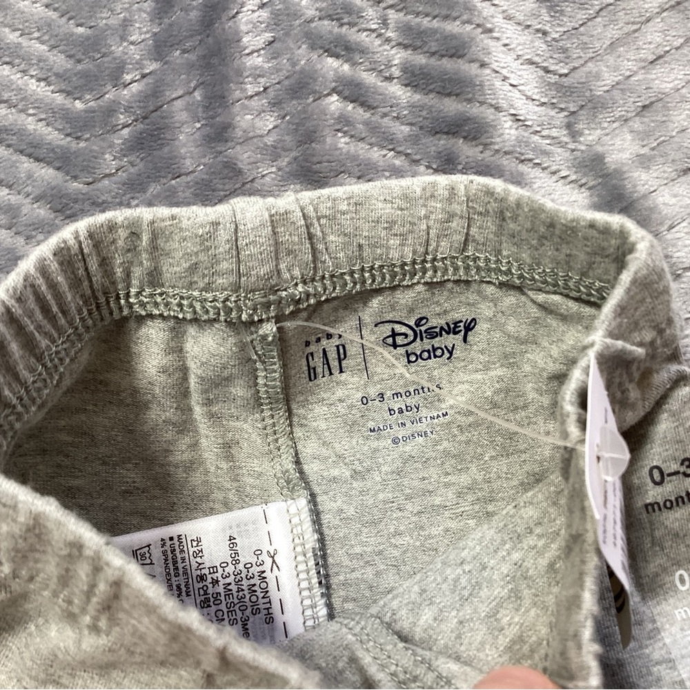 NWT Baby Gap Disney Minnie Mouse Gray Legging 0-3 Month. - Picture 4 of 8